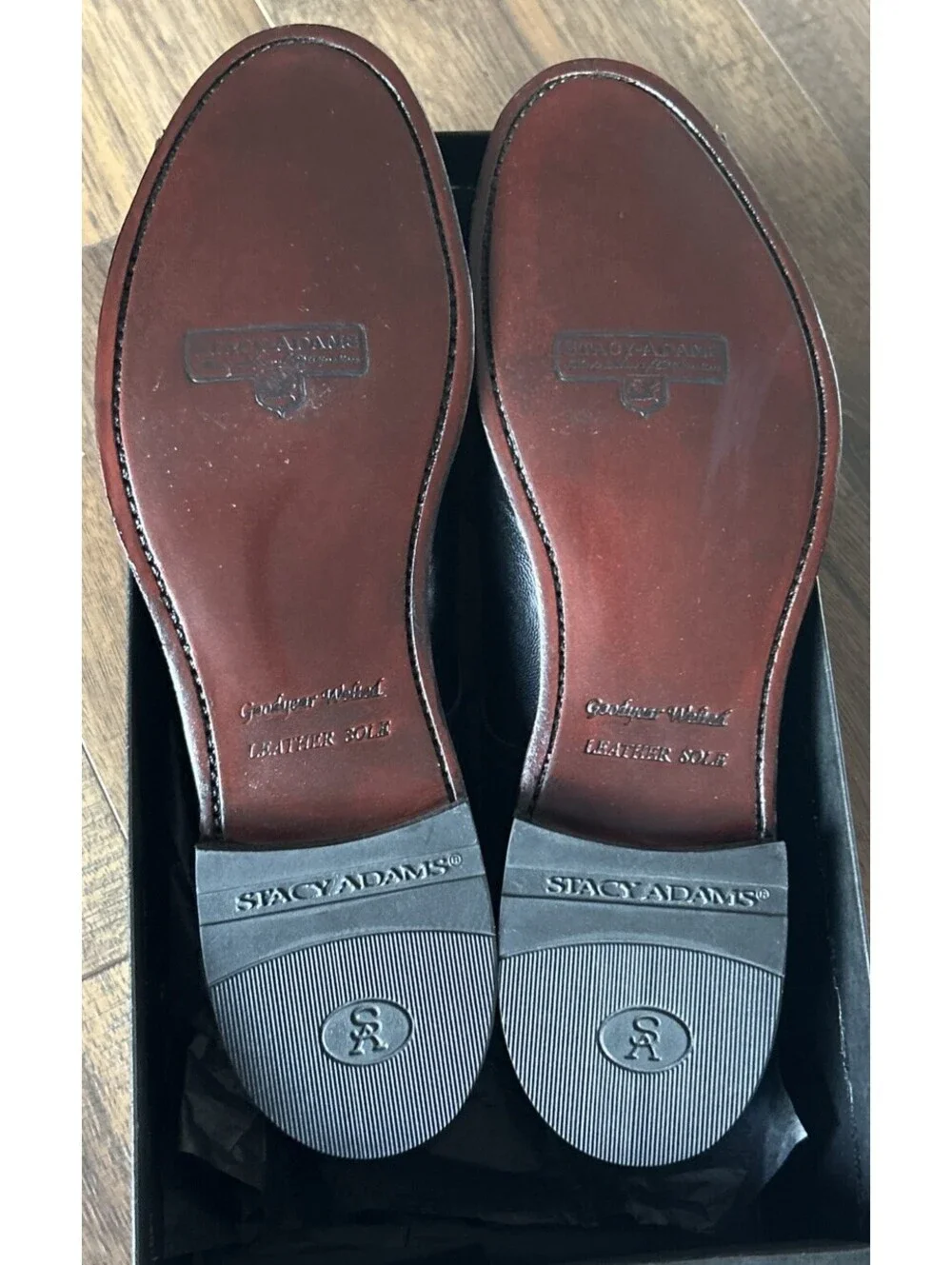 Stacy Adams Men’s Oxford Madison Cap Toe Size 11 E New In Box NIB Black Dressy - Picture 11 of 15